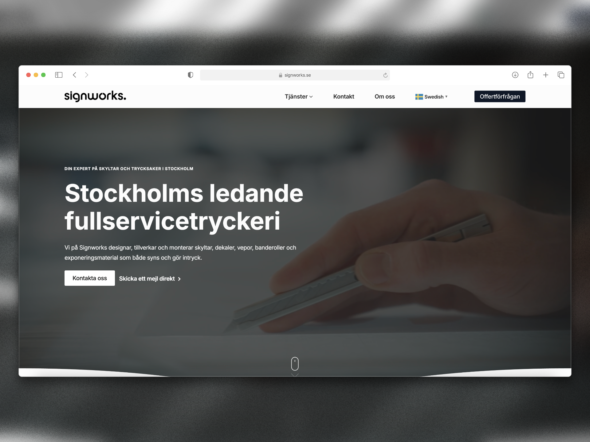 Signworks Case Hemsida